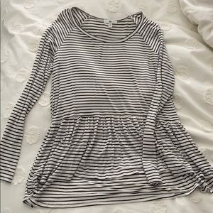 BP Long Sleeve Peplum Shirt